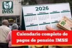Calendario completo de pagos de pensión IMSS correspondiente a enero 2026